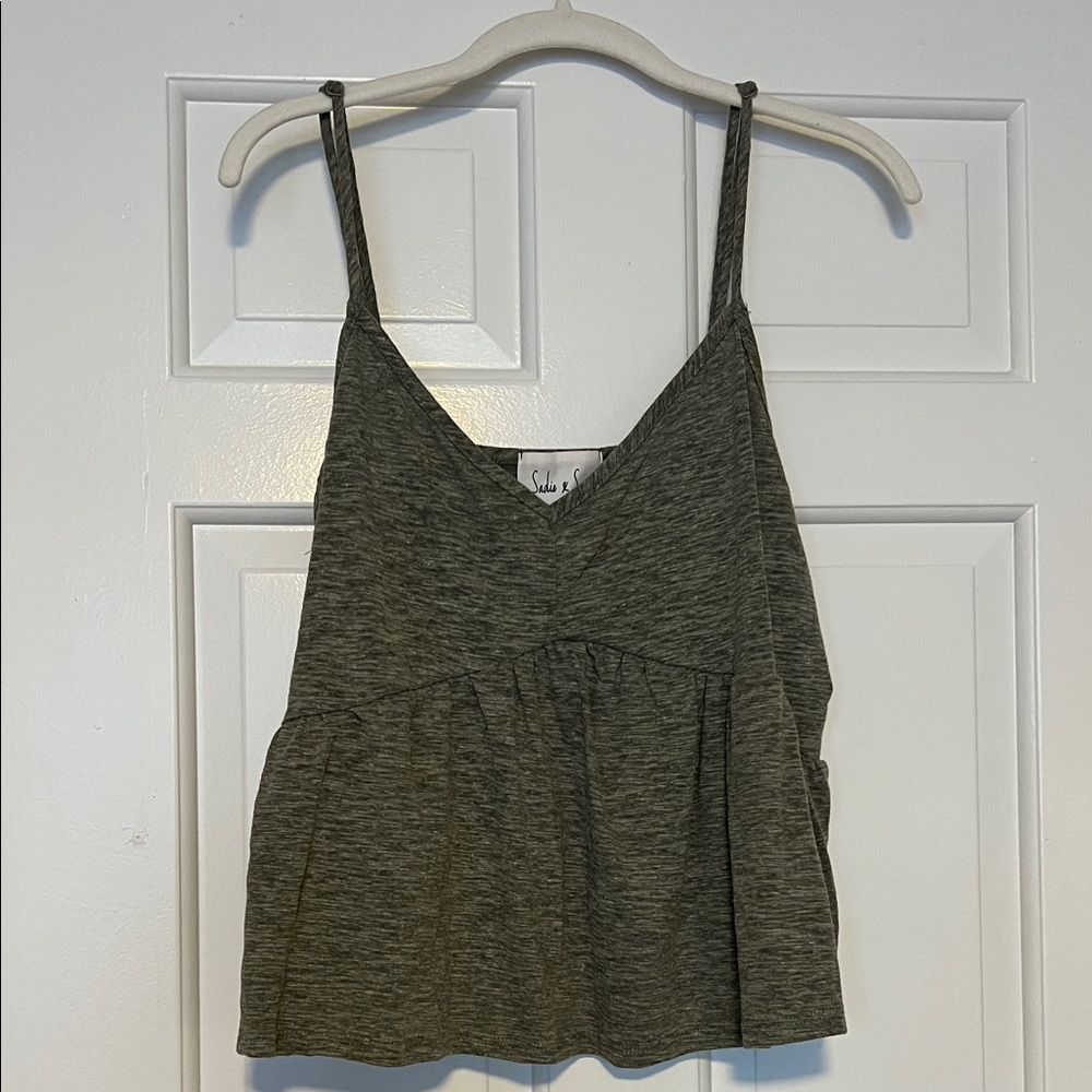 Sadie & Sage Green Camisole Top